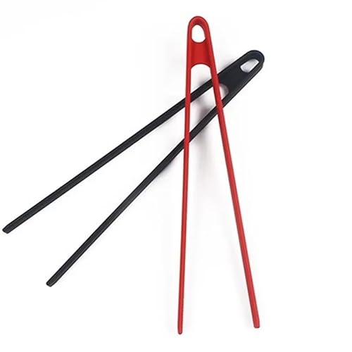 Healand Salat Servierzange Anti-Rutsch Silikon Küchenutensilien Grillzange DREI-Zinken Zange Kochgeschirr BBQ Werkzeug Küchenwerkzeuge Gadgets Bar,Black von Healand