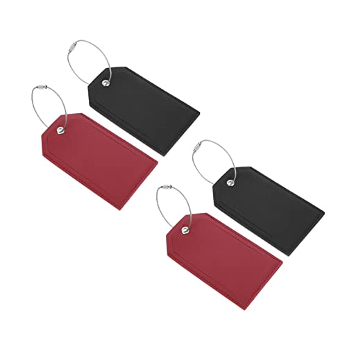 4Stücke Gepäckanhänger Kunstleder Karten Datenschutzklappe für Koffer Handtaschen Rucksäcke für Reisen mit Flugzeug oder Kreuzfahrtschiff von Healeved