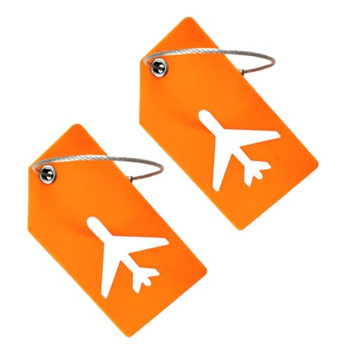 Healeved 1 Satz Gepäckanhänger Koffer Koffer Boarding Tag Gepäck Reiseanhänger Koffer Adressanhänger Gepäck Boarding Tag Gepäck Hängeanhänger Checked Identifiers 2 Stück Zufällige Farbe von Healeved