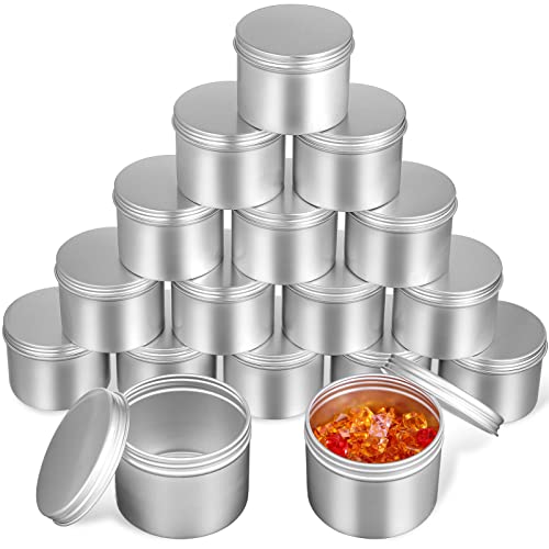Healeved 100 Ml Runde Aluminium-kerzendose Mit Deckel 20er-set 65 X 50 Mm Für Süßigkeiten Tee Kosmetik von Healeved