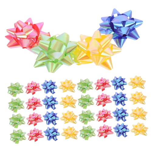 Healeved 100 Stück Selbstklebende Stern geschenkschleifen in Regenbogenfarben für Hochzeitsdekoration Auto Partydeko für Valentinstag Weihnachten Jubiläen und Geschenkverpackung von Healeved
