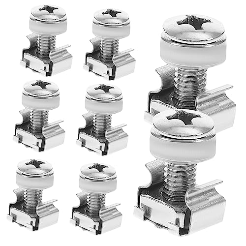 Healeved 16sätze Cage Nut Mit Schrauben Für Server-Racks Teiliges Aus Edelstahl Installieren Für Professionelle Anwendungen Und Trägersysteme von Healeved