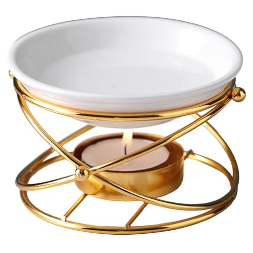 Healeved Duftlampe für ätherische Öle - Keramische duftlampe teelicht für ätherische Öle mit Teelichthalter, Abnehmbarer Aromatische Duftlampen für Zuhause, Schlafzimmer, Dekoration von Healeved