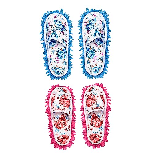 Healeved 2 Paar Hausschuhe wischen Mikrofasermopp Moping-Schuhe Damen Hausschuhe waschbare badreiniger Schonend Mopps Wischmop Hausschuhe aus Mikrofaser Bodenwischer Hausschuhe Baumwolle Healeved 2 Paar Hausschuhe wischen Mikrofasermopp Moping-Schuhe Damen Hausschuhe waschbare badreiniger Schonend Mopps Wischmop Hausschuhe aus Mikrofaser Bodenwischer Hausschuhe Baumwolle von Healeved