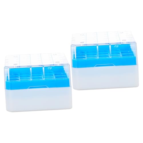 Healeved 2St Cryo-Röhrchen-Box Probenröhrchen Solarstrom-Sets für Kinder Rohr tiefkühltruhe Fläschchengestell Kryoröhrchen-Aufbewahrungsboxen Glas Veranstalter Plastikflasche Gefrierbox STK von Healeved