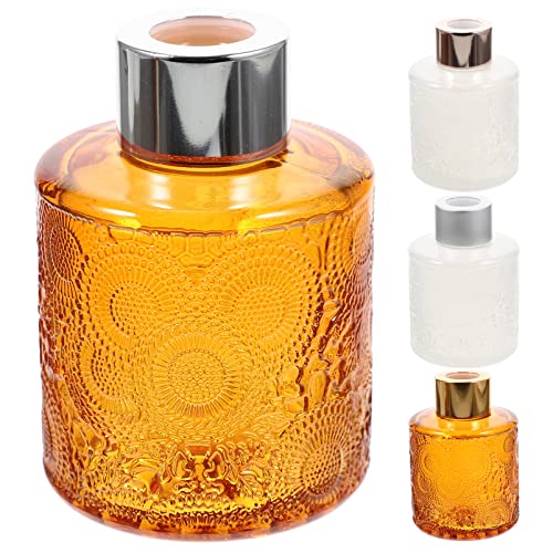 4 Stück Aromatherapie-flasche Reisezubehör Reisegröße Duftglas Diffusor Wieder Auffüllbar Diffusorgläser Reed-diffusorflasche Aus Glas Büro Aluminiumlegierung Hölzern von Healeved