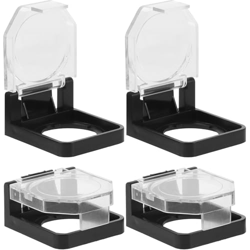 Healeved 4 Stück Sdruckschalter Abdeckung - 22mm Gasherd Knob Abdeckungen, Transparente Staubdichte Druckschalter Schutzabdeckung für Dient zum Schutz von Tasten und Schaltern von Healeved