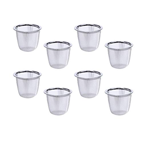 Healeved 8 Stücke Teekanne Mesh Sieb Ersatz Edelstahl Teekanne Mesh Sieb Einsatz Tee Ei Lose Blatt Tee Kräuter Sieb Für Kaffee Tee Maschine 7 2 cm von Healeved