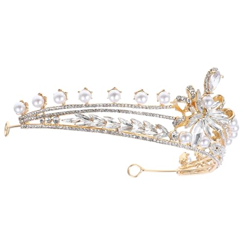 Healeved Hochzeit Tiara mit Perlen Schleife und Funkelnden Strasssteinen für Frauen Langlebiges Diadem für Besondere Anlässe Wie Hochzeit Geburtstag und Feierlichkeiten Healeved Hochzeit Tiara mit Perlen Schleife und Funkelnden Strasssteinen für Frauen Langlebiges Diadem für Besondere Anlässe Wie Hochzeit Geburtstag und Feierlichkeiten von Healeved