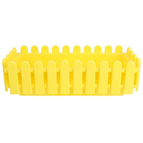 Healeved Blumentopf Zaun Rechteckiger Blumenkasten Aus Kunststoff FüR Pflanzen - Blumentopf Ideal FüR Balkon Und InnenräUme, 43,8 X 18,5 X 13,5 cm von Healeved