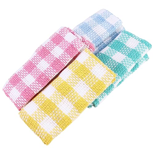 Healeved Reinigungstuch Geschirrtuch Waschtuch 8 Stück Kariert Baumwolle Saugfähig Fusselfrei Vielseitig für Küche Restaurant Zuhause Geeignet zum Reinigen von Geschirr Kochgeschirr und Möbeln von Healeved