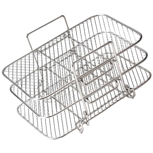 Healeved Stainless Steel Air Fryer Rack Lagiges Grillgestell Für Heißluftfritteuse Dehydrator Und Backofen Rostfreier Zum Dörrobst Und Gemüse von Healeved