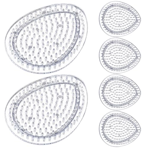 Healife 6 Stück bügelperlen platten, bügelperlen 5mm, bügelperlen vorlagen, bügelperlen schablonen 9x7cm, transparent eiform von Healife