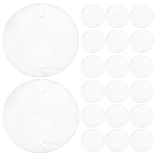 100 Stücke Muschel Perlmutt Scheiben mit Loch zum Basteln Muschelscheiben Perlmutt Girlande Muschelvorhang Fenster Windspiel Türvorhang Muschelplättchen Mittelmeer Deko, 40mm von Healifty