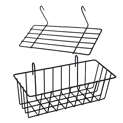 Healifty 1 Satz Gitterwandkorb Wandregal Organizer für Wohnzimmer Balkon Küche Bad Rostfreies mit Haken für Pflanzen Deko von Healifty