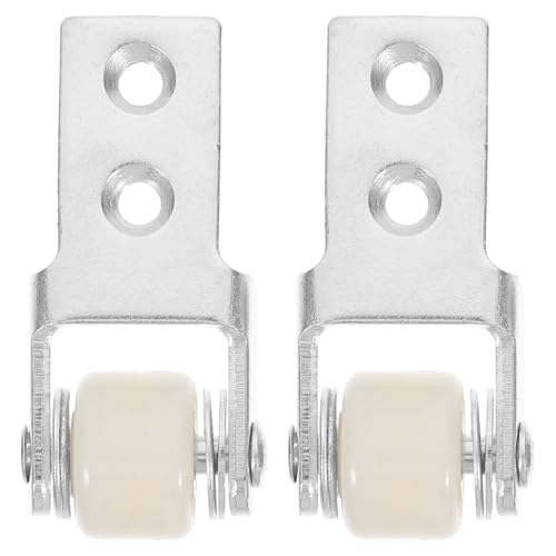 2 StüCk WeißE Nylon SchiebetüRrollen - Leise MöBelrollen FüR Esstische Und SchräNke, Langlebig Und LeichtgäNgig, 5x2.7x1.5cm von Healifty