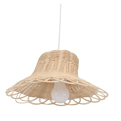 Healifty 1 Stück Hängelampe aus Rattan mit Gewebtem Lampenschirm Eleganter Lampenschirm für Tischlampe Deckenlampe und Kronleuchter Nordic Design für Wohnliche Beleuchtung von Healifty
