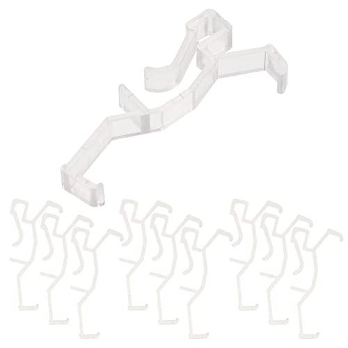 Healifty 10 Stück Kunststoff Gardinenclips Robuste Transparente Befestigungen für Jalousien und Vorhänge Praktische Lösung für Vertikale Fensterdekoration von Healifty