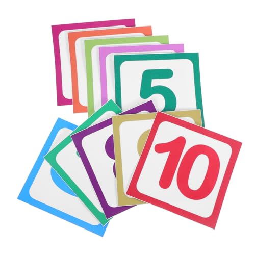Healifty 10 Stück Selbstklebende Nummern Spielaufkleber für Kinderzimmer Antirutsch Hopscotch Bodensticker Mathefähigkeiten und Koordination von Healifty
