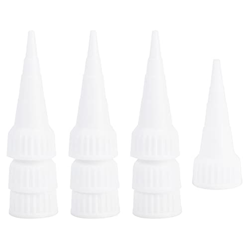 10 Stück Ersatz Düsenspitzen für 100 ML Kleber (Weiß, Kunststoff, Scharfe Düse, Ideal für Kunsthandwerk und Reparaturen) von Healifty