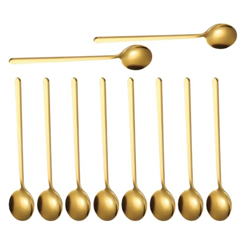 Healifty 10-teiliger Kaffeelöffel: Edelstahl-Teelöffel mit langem Griff, Cartoon-Design, Rührlöffel für Getränke, Geschirr zum Umrühren von Tee, Kaffee, Eis und Desserts Healifty 10-teiliger Kaffeelöffel: Edelstahl-Teelöffel mit langem Griff, Cartoon-Design, Rührlöffel für Getränke, Geschirr zum Umrühren von Tee, Kaffee, Eis und Desserts von Healifty