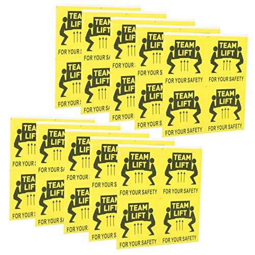 Healifty 100 Stück Übergewichtiges Warnlabel Alarm Schwer Verschieben Von Warnungsetiketten Verpackung Vorsicht Ziehen Um Wand Lustiges Warnschild Yellow Aufkleber von Healifty