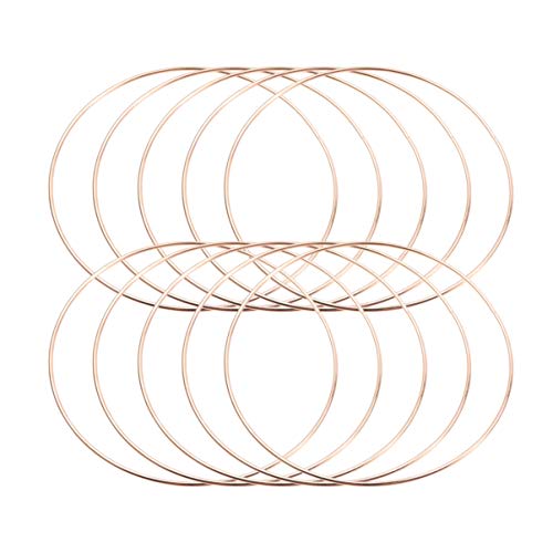Healifty 10pcs Metallringe Creolen Makramee Ringe Metall Dreamcatcher Ringe Creolen für DIY Handwerk Traumfänger 45mm von Healifty