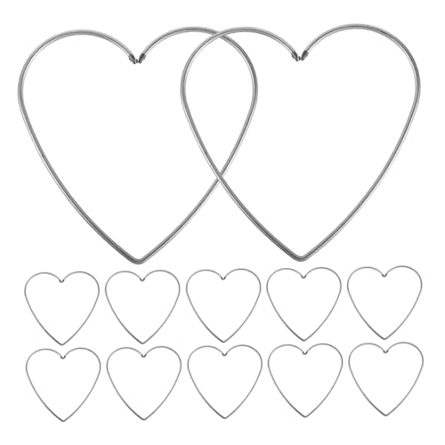 Healifty 12 Stück Herzförmige Metall Bastelringe Metallreifen Makramee Ring Für Mutter Geburtstag Valentinstag Bastel Und Wandbehang von Healifty