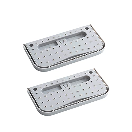 Healifty 2 Stück Faltbare Schuhregale Wandmontage Hausschuhe Organizer Mit Klebestreifen Stabiler Kunststoff Platzsparend Multifunktionale Schuhaufbewahrung Für Zuhause (grau) von Healifty