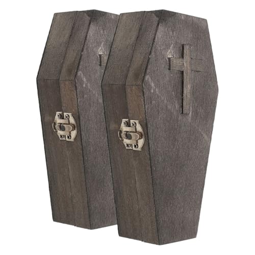 Healifty 2 Stück Halloween-Sargboxen Aus Holz: Süßigkeitenbox Sarg Für Haustierbeerdigungen Partygeschenk Gothic 5.89x3.07x1.57 inch Grau Healifty 2 Stück Halloween-Sargboxen Aus Holz: Süßigkeitenbox Sarg Für Haustierbeerdigungen Partygeschenk Gothic 5.89x3.07x1.57 inch Grau von Healifty