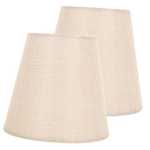 Healifty 2 Stück Kleiner Lampenschirm Clip Stoff Lampenschirm für Wand und Stehlampe für Kronleuchter Hochwertiger Ersatz von Healifty