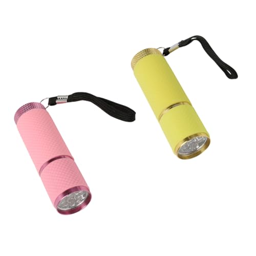 Healifty 2 Stück Maniküre Detektionslampe Uv Taschenlampe für Maskenerkennung Fluoreszierender für Kosmetik Stabile Funktionalität und Gelb von Healifty