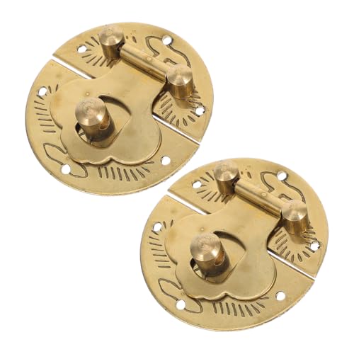 Healifty 2 Stück Runde Schmuckkasten Verschluss für DIY Bastelprojekte Mini Hasp Lock für Holzkisten Zubehör Langlebige und Praktische Lösung von Healifty