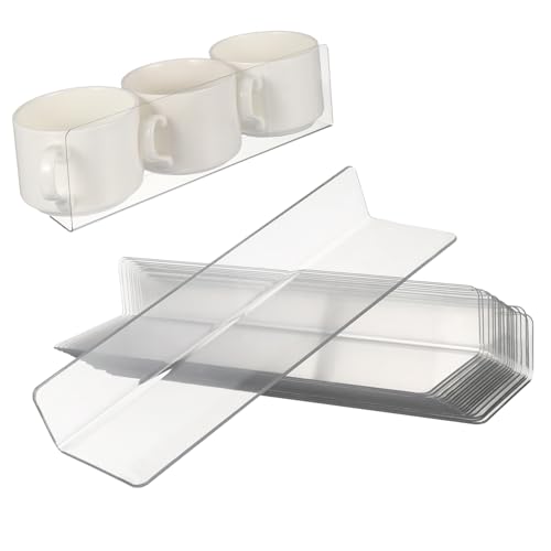 Healifty 20 Stück L-Förmige Regalteiler aus Kunststoff Transparente Regaltrenner für Schränke und Supermärkte und Selbststehend zur Organisation von von Healifty