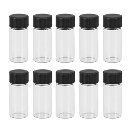 Healifty 20st Wasserflaschen Aus Glas Glasgefäße Mit Deckel Shampoo in Reisegröße Reise-squeeze-flasche Glasbehälter Mit Deckel Kleine Behälter Mini Reagenzflasche Glasflasche Reisen von Healifty