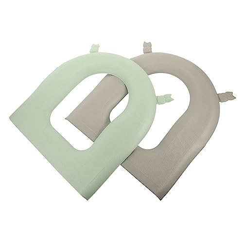 Healifty 2Stücke Toilettenmatten Wiederverwendbare und wasserdichte Toilettenpolster Hautfreundliche Toilettensitzbezüge für Hygienischen im Badezimmer von Healifty