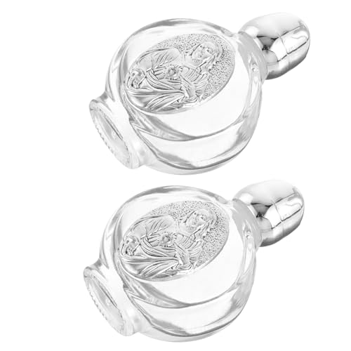 Healifty 2stücke Heilige Wasserflasche Aus Glas Stilvolle Transparente Dekorationsflasche Für Kirchengebrauch Geeignet Für Kommunion Und Reisen Wiederverwendbar Und Tragbar von Healifty