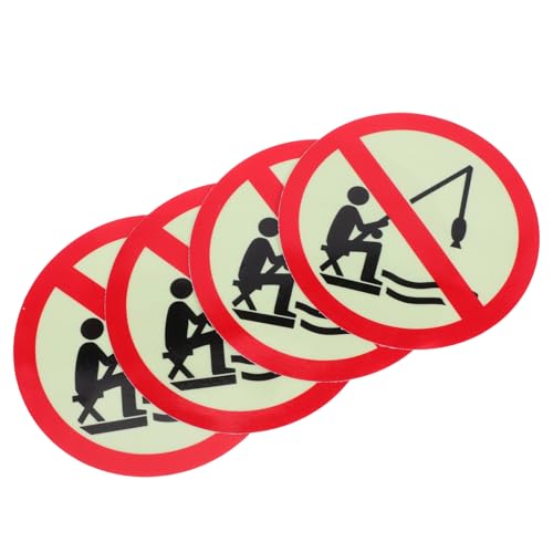 Healifty 4 Stück Leuchtendes Selbstklebendes Schild Angeln Verboten Robustes Warnschild für Parks Wasser und Uv Beständig Sichtbarkeit bei für Gewässer Healifty 4 Stück Leuchtendes Selbstklebendes Schild Angeln Verboten Robustes Warnschild für Parks Wasser und Uv Beständig Sichtbarkeit bei für Gewässer von Healifty