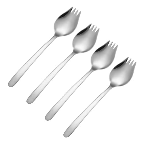 Healifty 4 Stück Teiliges Spork und Salatgabel Multifunktionales Besteck für Zuhause Restaurant und Partys Leicht und Platzsparend für Dessert und Nudelgerichte Healifty 4 Stück Teiliges Spork und Salatgabel Multifunktionales Besteck für Zuhause Restaurant und Partys Leicht und Platzsparend für Dessert und Nudelgerichte von Healifty