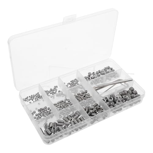 Healifty 400-teiliges Schraubensortiment aus Edelstahl mit Schraubenschlüsseln für Badezimmerarmaturen, Lampenschrauben, Türknöpfe, Wasserhähne, Sanitärinstallationen und mehr, Silber von Healifty