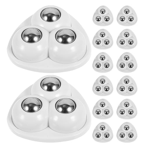 Healifty 48 Stück selbstklebende Lenkrollen, Gerätegleiter, Rollen, Schwenkräder aus Edelstahl für Möbel, Lagerbehälter, Kaffeemaschine, Weiß Healifty 48 Stück selbstklebende Lenkrollen, Gerätegleiter, Rollen, Schwenkräder aus Edelstahl für Möbel, Lagerbehälter, Kaffeemaschine, Weiß von Healifty