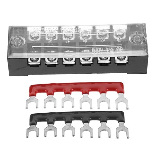 Healifty 5 Sätze Schraubklemmenblock Dual Row Terminal Block mit Isolierabdeckung Positionen für Maschinenbau Elektronik Heimwerkerprojekte von Healifty