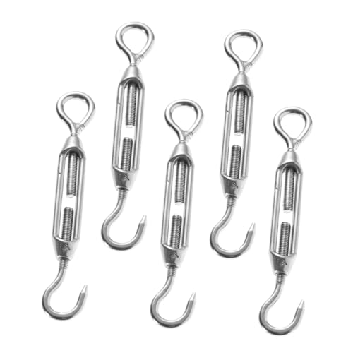 Healifty 5 Stück Drahtseil Spanner mit Haken und Auge für Vielseitige Anwendungen Wie Zaunspannung Sonnenschutz und Cargo Sicherung von Healifty