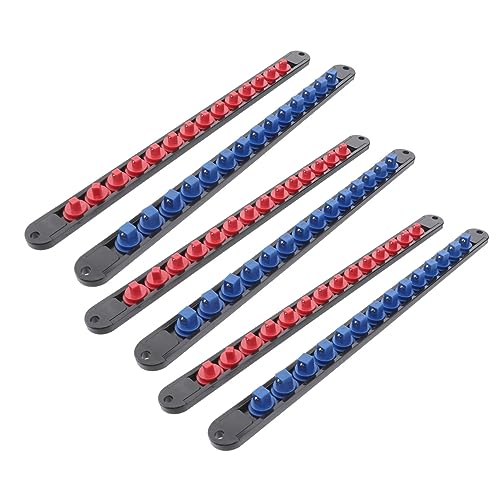 Healifty 6 Stück Multifunktionaler Steckdosen Organizer Teilig Drehbar für Stecknüsse Robustes und Langlebiges Material zur Optimalen Werkzeugorganisation von Healifty
