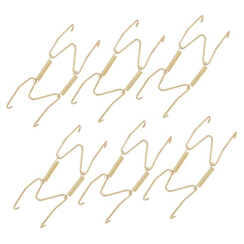 Healifty 6 Stück W Dekorative Telleraufhänger Unsichtbare Wandplattenhalter aus Robustem Stahl Einfache Montage Präsentation für Kunst und Teller Goldene Farbe Healifty 6 Stück W Dekorative Telleraufhänger Unsichtbare Wandplattenhalter aus Robustem Stahl Einfache Montage Präsentation für Kunst und Teller Goldene Farbe von Healifty