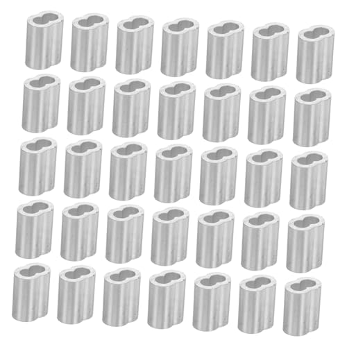 Healifty 60 Stück Aluminium Crimp Hülsen für Drahtseil Anpassbare Klemmen für Verschiedene Kompakt Effizient Zuverlässige Verbindung für Hohe Belastungen von Healifty