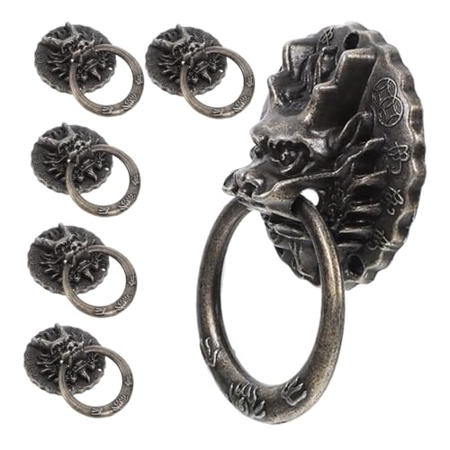 Healifty 6Stücke Teiliges Vintage Dragon Head Schrankgriffe aus Legierung Einfache Installation für Weinkisten und Geschenkkisten Stilvolle Möbel Upgrades für Zuhause von Healifty