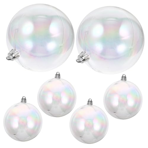 Healifty 6stücke Hängende Weihnachtskugeln Christbaumschmuck Dekorationen Glänzende Kugeln Ornamente Für Fenster Geländer Und Andere Heimdekorationen von Healifty