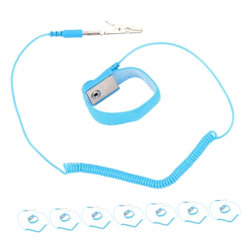 Healifty 8 Stück Antistatische Handgelenkbandagen Verstellbare Erdungsarmbänder für Pc Bau und Elektronikreparatur Kabel für Effektiven Schutz vor Statischer Elektrizität von Healifty