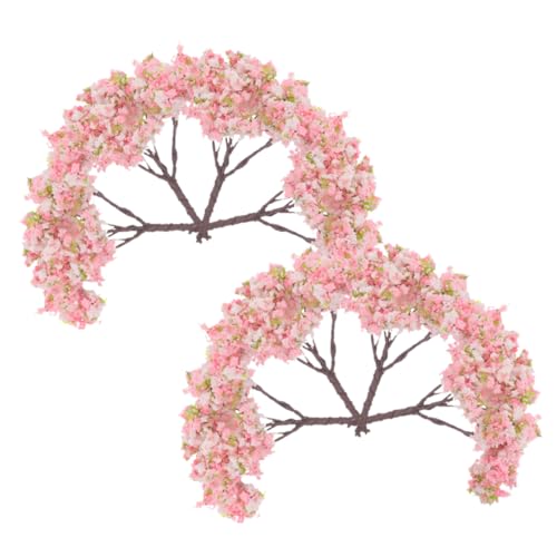 Healifty 8 Stück Miniatur Bäume Künstliche Kirschblüten für Sandtisch und Gartenlandschaft Dekoration für Miniaturprojekte und Mikrolandschaften von Healifty
